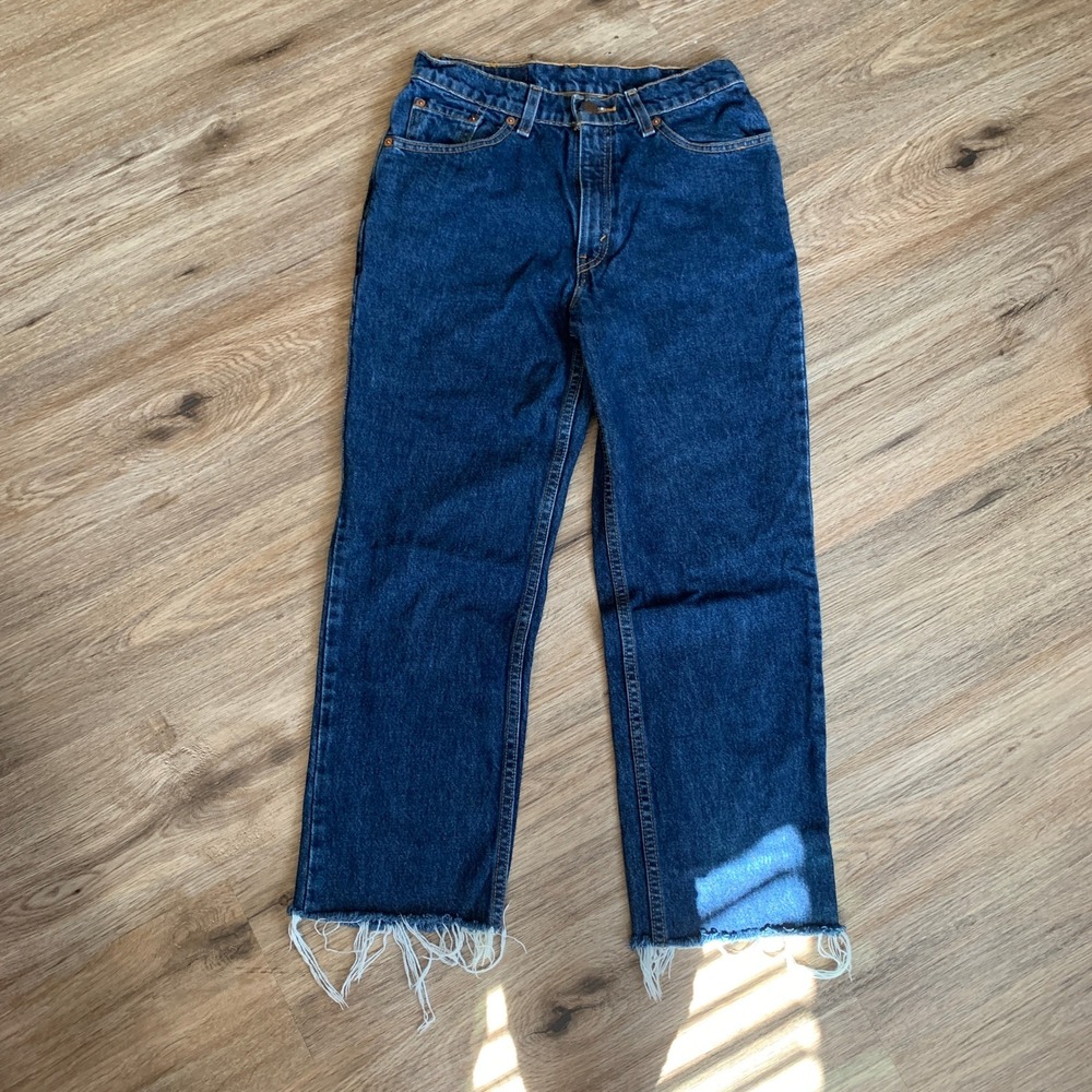 Vintage 1998 Levis 512 - USA - Slim Fit Straight Leg Jeans - High Rise Raw Hem